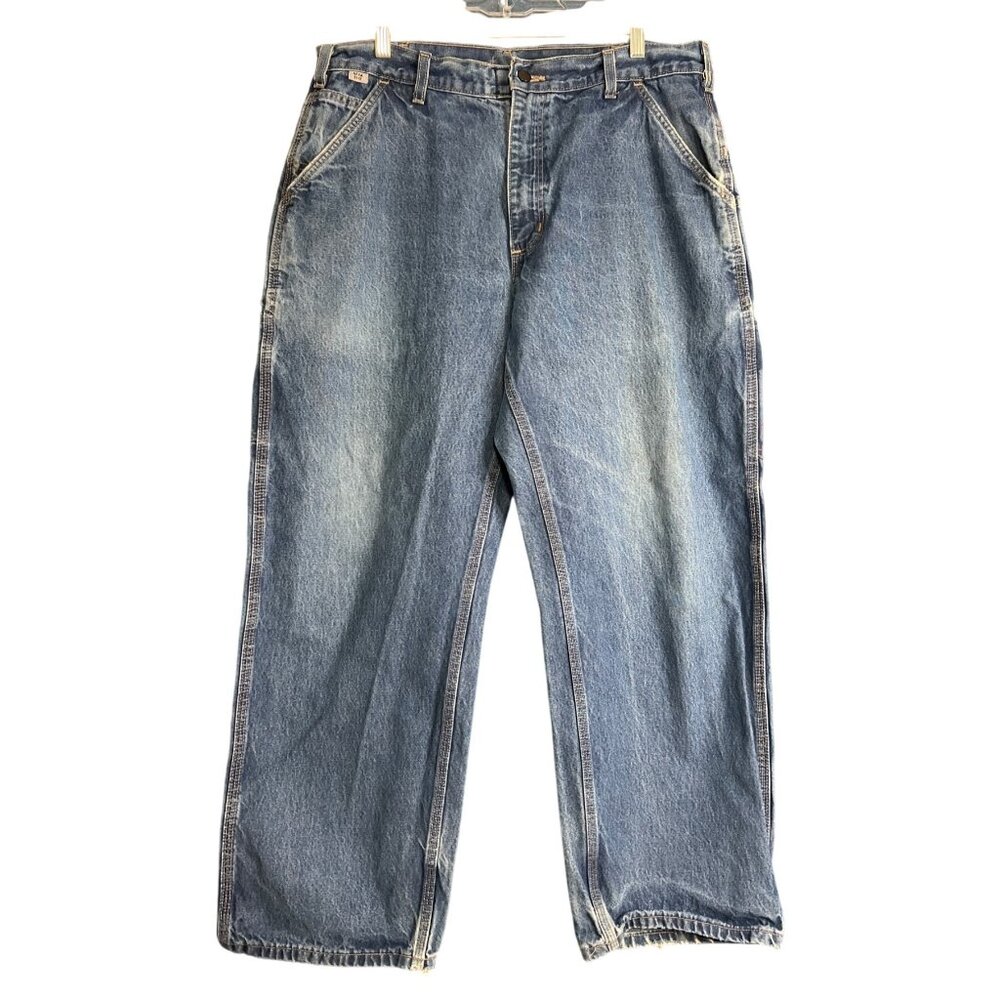 Carhartt FR Mens Blue Denim Carpenter Jeans 36 x 30